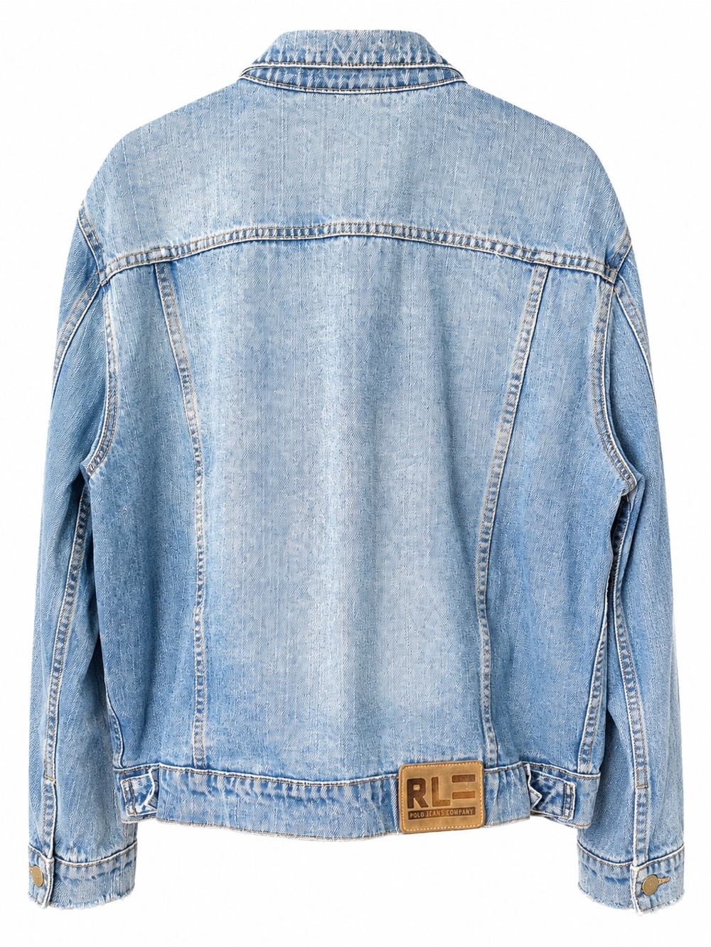 Vintage Polo Jeans Co Ralph Lauren Oversized Denim Trucker Jacket RL Patch Y2K M